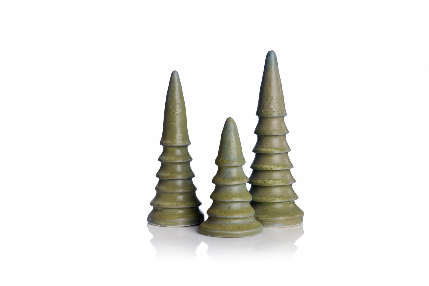 Juletræ - sæt af 3 - Farve: Muteret Grøn