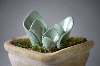 Tulipan deko vase sæt - Farve: Mint